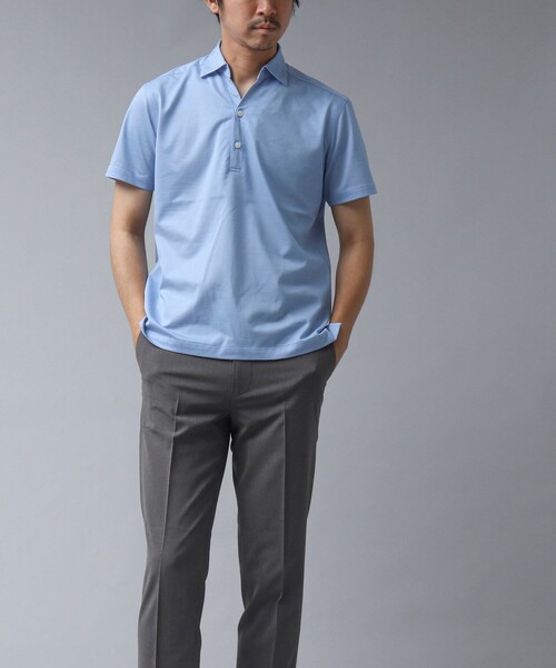 NOLLEY’S（ノーリーズ）の「【ACTIVE SECT】《限定展開 / 吸水速乾》COOLMAX スキッパープルオーバー半袖シャツ（ポロシャツ・メンズ・ダークネイビー/サックスブルー/ブラック・S/M/L/XL）」の10枚目の写真