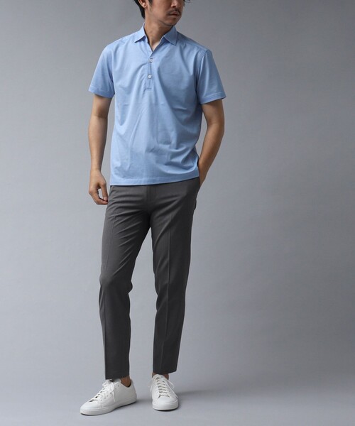 NOLLEY’S（ノーリーズ）の「【ACTIVE SECT】《限定展開 / 吸水速乾》COOLMAX スキッパープルオーバー半袖シャツ（ポロシャツ・メンズ・ダークネイビー/サックスブルー/ブラック・S/M/L/XL）」の11枚目の写真