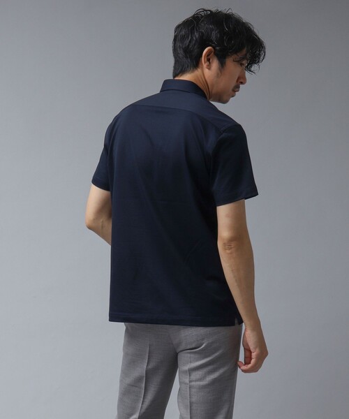 NOLLEY’S（ノーリーズ）の「【ACTIVE SECT】《限定展開 / 吸水速乾》COOLMAX スキッパープルオーバー半袖シャツ（ポロシャツ・メンズ・ダークネイビー/サックスブルー/ブラック・S/M/L/XL）」の16枚目の写真