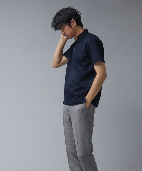 NOLLEY’S（ノーリーズ）の「【ACTIVE SECT】《限定展開 / 吸水速乾》COOLMAX スキッパープルオーバー半袖シャツ（ポロシャツ・メンズ・ダークネイビー/サックスブルー/ブラック・S/M/L/XL）」の18枚目の写真