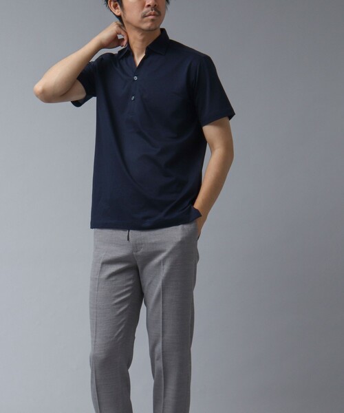 NOLLEY’S（ノーリーズ）の「【ACTIVE SECT】《限定展開 / 吸水速乾》COOLMAX スキッパープルオーバー半袖シャツ（ポロシャツ・メンズ・ダークネイビー/サックスブルー/ブラック・S/M/L/XL）」の21枚目の写真