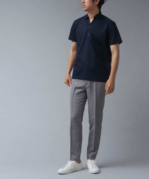 NOLLEY’S（ノーリーズ）の「【ACTIVE SECT】《限定展開 / 吸水速乾》COOLMAX スキッパープルオーバー半袖シャツ（ポロシャツ・メンズ・ダークネイビー/サックスブルー/ブラック・S/M/L/XL）」の22枚目の写真