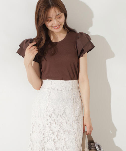 PROPORTION BODY DRESSING（プロポーションボディドレッシング）の「フレアリブカットソー / 1214260704（Tシャツ/カットソー・レディース・ブラック/ボルドー/ブラウン・FREE）」の13枚目の写真