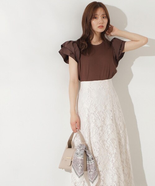PROPORTION BODY DRESSING（プロポーションボディドレッシング）の「フレアリブカットソー / 1214260704（Tシャツ/カットソー・レディース・ブラック/ボルドー/ブラウン・FREE）」の3枚目の写真