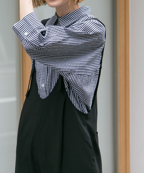 FORK&SPOON（フォークアンドスプーン）の「FORK&SPOON　ドルマン7分袖シャツ（シャツ/ブラウス・レディース・チェック/ブルー系その他/ブラック系その他・1）」の21枚目の写真