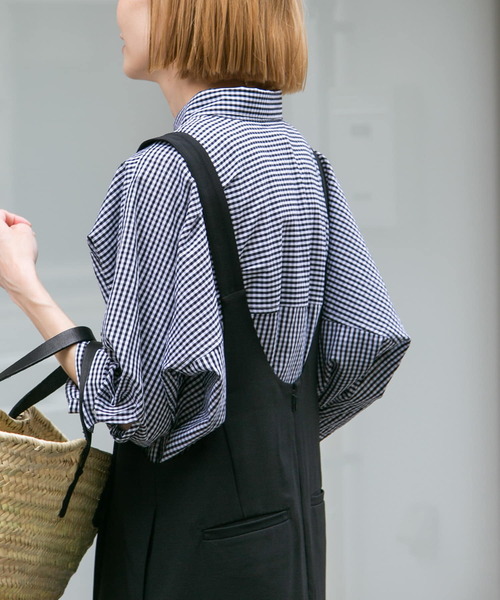 FORK&SPOON（フォークアンドスプーン）の「FORK&SPOON　ドルマン7分袖シャツ（シャツ/ブラウス・レディース・チェック/ブルー系その他/ブラック系その他・1）」の18枚目の写真