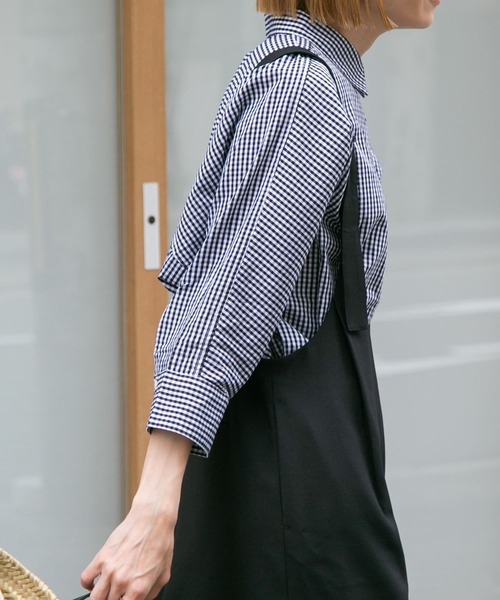 FORK&SPOON（フォークアンドスプーン）の「FORK&SPOON　ドルマン7分袖シャツ（シャツ/ブラウス・レディース・チェック/ブルー系その他/ブラック系その他・1）」の16枚目の写真