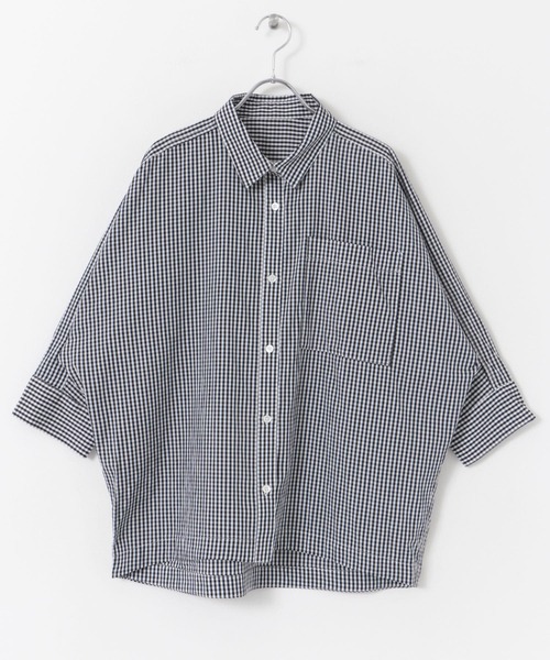 FORK&SPOON（フォークアンドスプーン）の「FORK&SPOON　ドルマン7分袖シャツ（シャツ/ブラウス・レディース・チェック/ブルー系その他/ブラック系その他・1）」の11枚目の写真