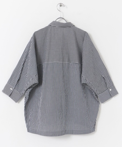 FORK&SPOON（フォークアンドスプーン）の「FORK&SPOON　ドルマン7分袖シャツ（シャツ/ブラウス・レディース・チェック/ブルー系その他/ブラック系その他・1）」の8枚目の写真