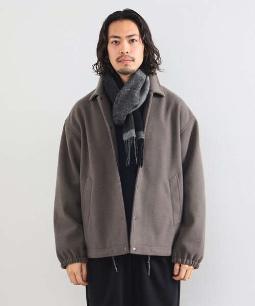 B:MING by BEAMS（ビーミングバイビームス）の「パネル リバーシブル マフラー（マフラー・メンズ・ブラック/ブラウン/ネイビー・ONE SIZE）」の5枚目の写真