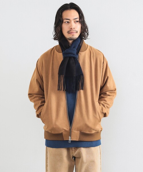 B:MING by BEAMS（ビーミングバイビームス）の「パネル リバーシブル マフラー（マフラー・メンズ・ブラック/ブラウン/ネイビー・ONE SIZE）」の9枚目の写真