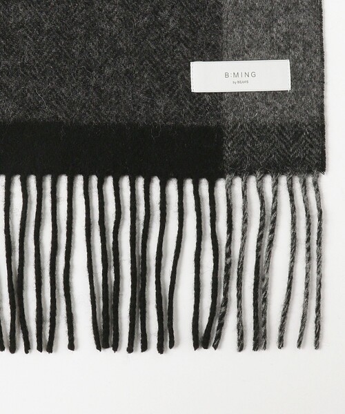 B:MING by BEAMS（ビーミングバイビームス）の「パネル リバーシブル マフラー（マフラー・メンズ・ブラック/ブラウン/ネイビー・ONE SIZE）」の12枚目の写真