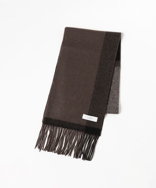 B:MING by BEAMS（ビーミングバイビームス）の「パネル リバーシブル マフラー（マフラー・メンズ・ブラック/ブラウン/ネイビー・ONE SIZE）」の14枚目の写真