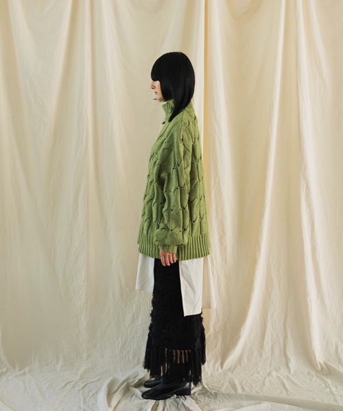 Aphlotus（アプロタス）の「ハイネック ケーブル編み ニット/セーター（ニット/セーター・メンズ・グリーン/ブラック/アイボリー・SMALL/MEDIUM/LARGE）」の20枚目の写真