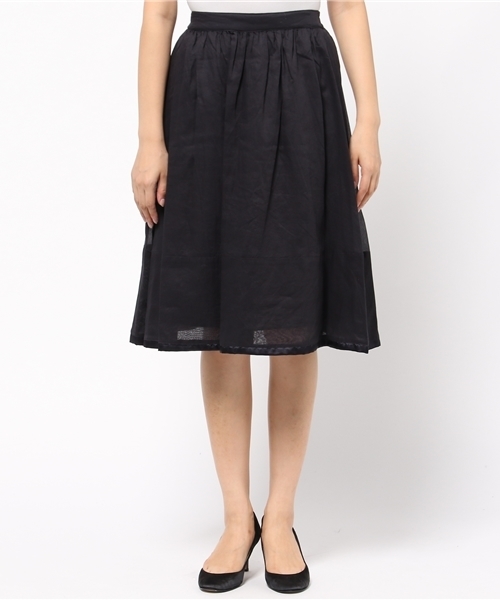 SIMONE LIST（シモーヌリスト）の「C.オーガンジースカート（スカート・レディース・カーキ/ネイビー・38）」の3枚目の写真