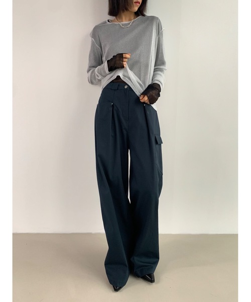 Didot.showroom(ディドット ショールーム)の「シアーラメロンT(Tシャツ/カットソー・レディース・シルバー/ベージュ/ブラック・FREE)」の17枚目の写真