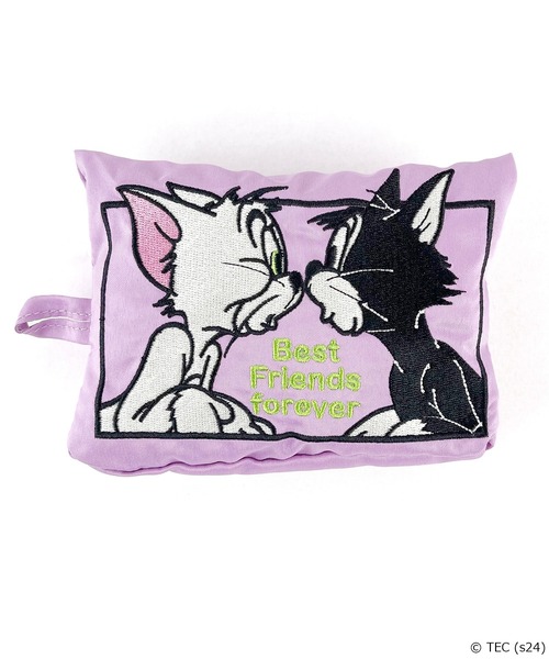 Tom＆Jerry（トムアンドジェリー）の「【公式】TOM and JERRY×Flapper パッカブルトラベル収納ポーチ　M（トラベルグッズ・レディース・パープル/ベージュ/オレンジ/ピンク・FREE）」の2枚目の写真
