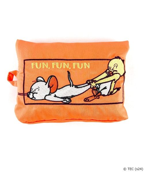 Tom＆Jerry（トムアンドジェリー）の「【公式】TOM and JERRY×Flapper パッカブルトラベル収納ポーチ　M（トラベルグッズ・レディース・パープル/ベージュ/オレンジ/ピンク・FREE）」の4枚目の写真