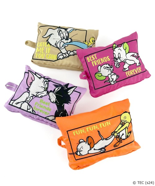 Tom＆Jerry（トムアンドジェリー）の「【公式】TOM and JERRY×Flapper パッカブルトラベル収納ポーチ　M（トラベルグッズ・レディース・パープル/ベージュ/オレンジ/ピンク・FREE）」の18枚目の写真