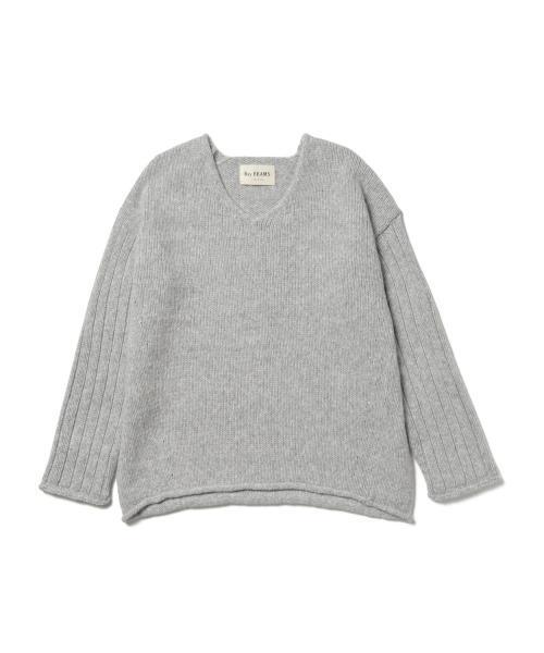 Ray BEAMS（レイビームス）の「Ray BEAMS / 3G 袖リブ Vネック（ニット/セーター・レディース・ネイビー/ライトグレー/ベージュ・ONE SIZE）」の5枚目の写真