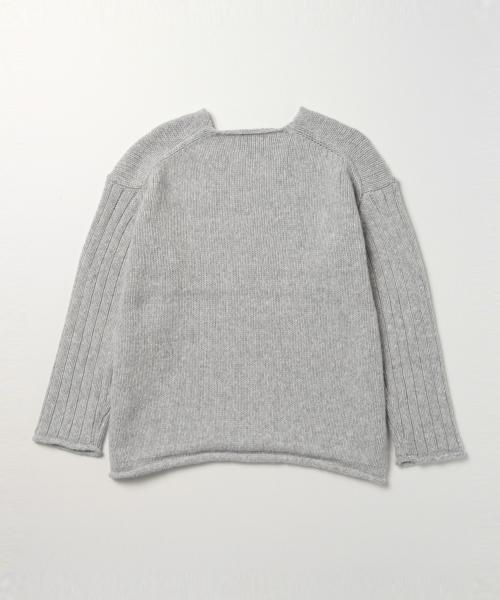 Ray BEAMS（レイビームス）の「Ray BEAMS / 3G 袖リブ Vネック（ニット/セーター・レディース・ネイビー/ライトグレー/ベージュ・ONE SIZE）」の9枚目の写真