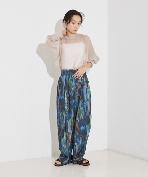 NOMINE(ノミネ)の「【セットアップ着用可】シアー ドルマンスリーブ プルオーバー(シャツ/ブラウス・レディース・グレイッシュベージュ/ピンク/ブラウン/ブラック・フリー)」の11枚目の写真