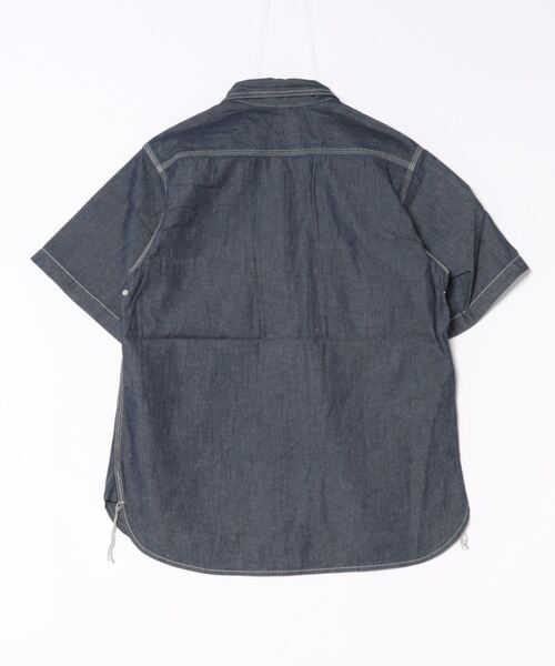 HOUSTON(ヒューストン)の「【HOUSTON】USN COTTON S/S WORK SHIRT(シャツ/ブラウス・メンズ・インディゴブルー/ブルー系その他/ライトインディゴブルー・MEDIUM/LARGE/X-LARGE/XX-LARGE)」の4枚目の写真