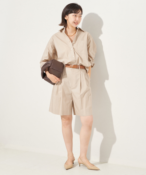 プラージュ　arrange shirt beige ベージュ plage（プラージュ）の「arrange シャツ（シャツ/ブラウス
