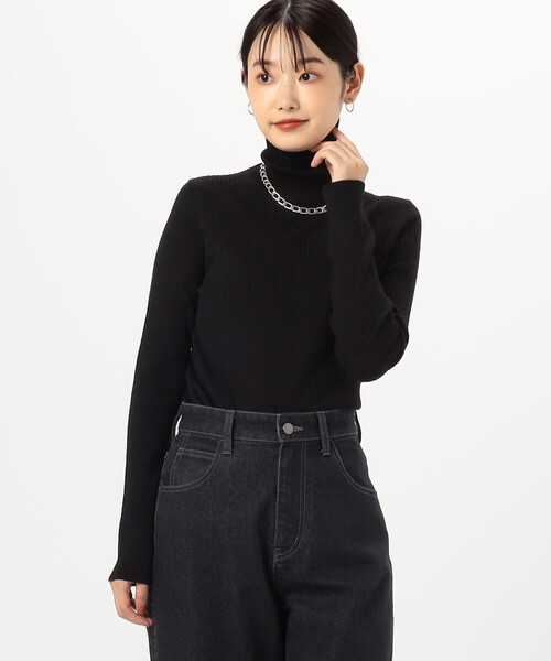 COMME CA ISM(コムサイズム)の「【 マシンウォッシャブル 】ベーシックタートルネック(ニット/セーター・レディース・ブラック/レッド/ホワイト/チャコール・LARGE/MEDIUM)」の3枚目の写真