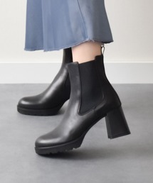 【INTER-CHAUSSURES】チャンキーヒールストームサイドゴアブーツ(I43004)