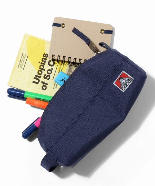 BEN DAVIS（ベンデイビス）の「《BEN DAVIS》 PEN CASE L  ペンケース（ステーショナリー・メンズ・インディゴブルー/ネイビー/カモフラージュ/ストライプ/ブラック/ブラック系その他/ピンクベージュ/サンドベージュ・FREE）」の4枚目の写真