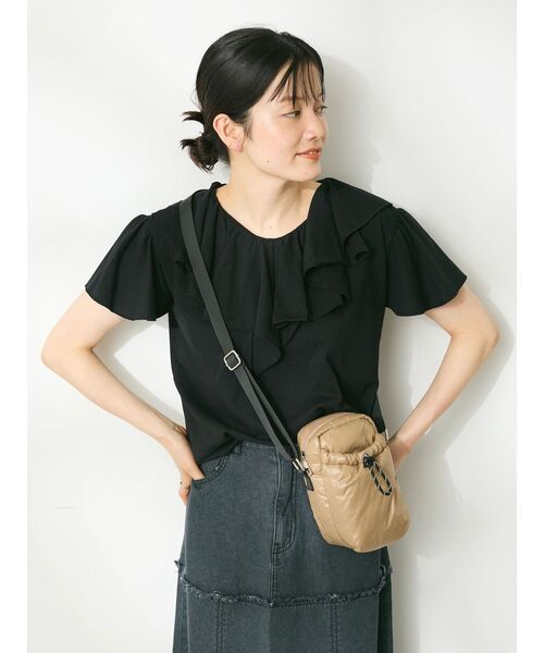 CRAFT STANDARD BOUTIQUE（クラフトスタンダードブティック）の「中綿ドローコードポケットミニショルダー（ショルダーバッグ・レディース・ライトグレー/ブラック/ベージュ・FREE）」の6枚目の写真