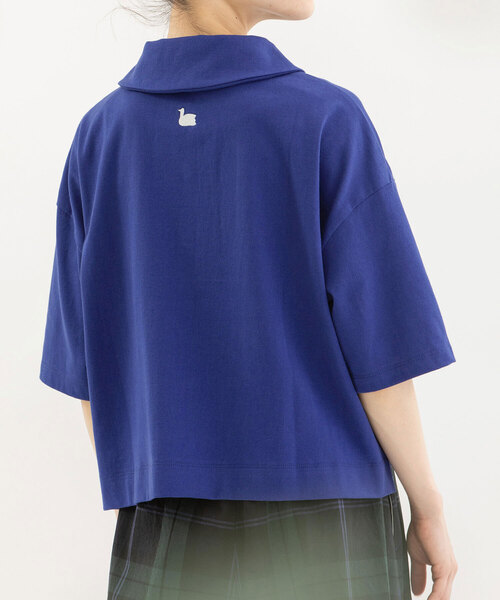 nop de nod（ノップドゥノッド）の「RondeUSコットン5分袖カットソー（カーディガン/ボレロ・レディース・ブラック/オフホワイト/ダークブルー/レッド・M）」の9枚目の写真