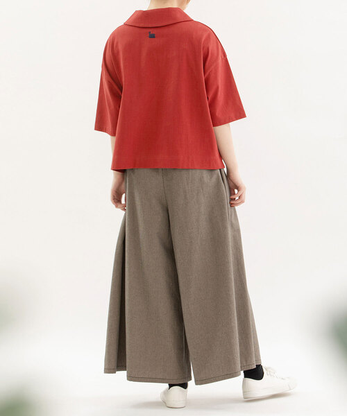 nop de nod（ノップドゥノッド）の「RondeUSコットン5分袖カットソー（カーディガン/ボレロ・レディース・ブラック/オフホワイト/ダークブルー/レッド・M）」の12枚目の写真