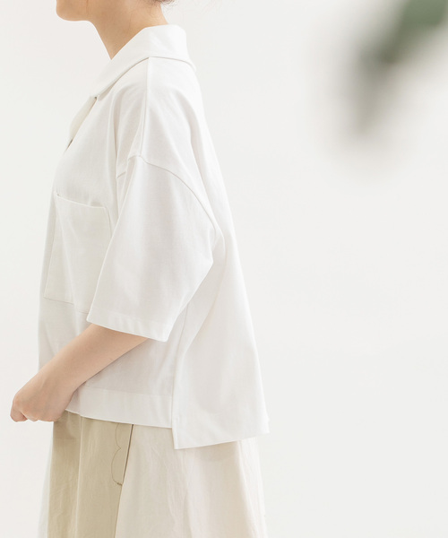 nop de nod（ノップドゥノッド）の「RondeUSコットン5分袖カットソー（カーディガン/ボレロ・レディース・ブラック/オフホワイト/ダークブルー/レッド・M）」の19枚目の写真