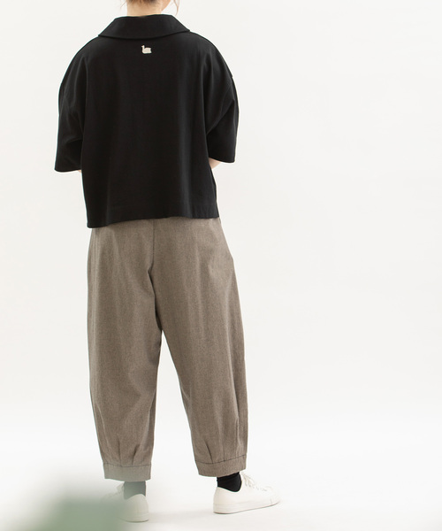 nop de nod（ノップドゥノッド）の「RondeUSコットン5分袖カットソー（カーディガン/ボレロ・レディース・ブラック/オフホワイト/ダークブルー/レッド・M）」の22枚目の写真