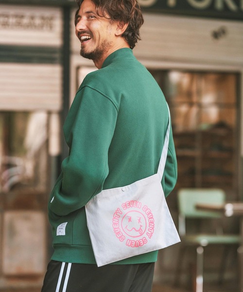 seventy seven(セブンティセブン)の「mko12183- canvas sacoche (sunsmile) サコッシュ(ショルダーバッグ・メンズ・ナチュラル/グレー/ブラック/ネイビー・FREE)」の1枚目の写真