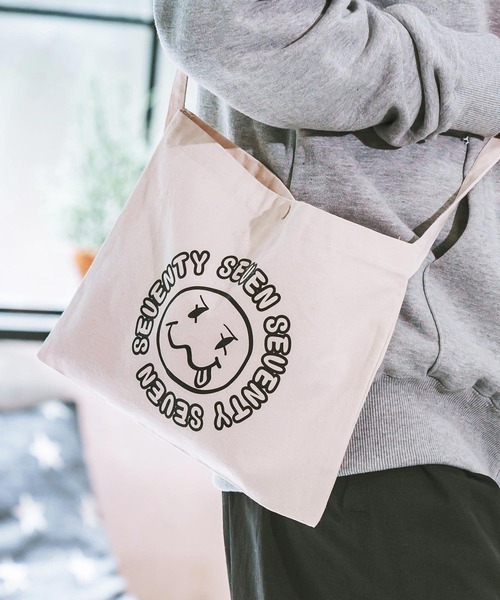 seventy seven(セブンティセブン)の「mko12183- canvas sacoche (sunsmile) サコッシュ(ショルダーバッグ・メンズ・ナチュラル/グレー/ブラック/ネイビー・FREE)」の13枚目の写真