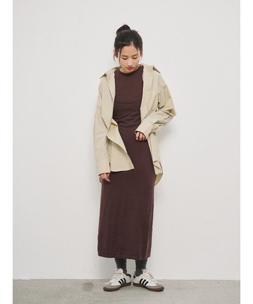 CHAROL（シャロル）の「レイヤードライクロングニットワンピース（ワンピース・レディース・ベージュ/グレー/ブラウン・FREE）」の12枚目の写真