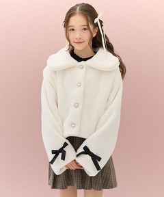 SNIDEL♡ファー付きミドルケープコート　アイボリー ファー付きミドルケープコート(コート)｜アウター｜SNIDEL(スナイデル