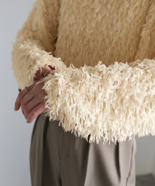 トップス Mocha セール】フェザーショートトップス（Tシャツ/カットソー