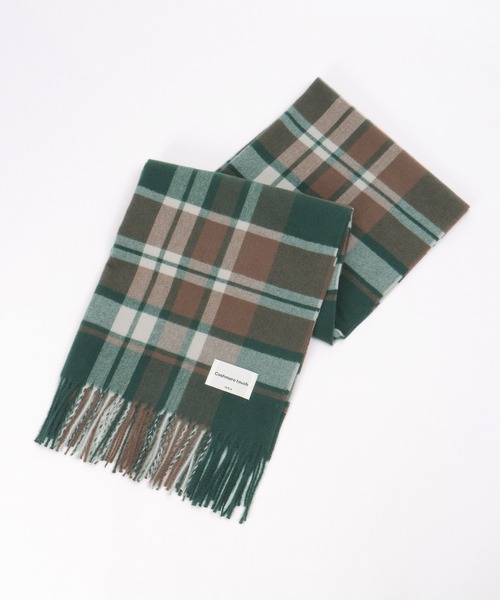 ikka（イッカ）の「カシミヤタッチチェックマフラー（マフラー・レディース・レッド/ベージュ/ネイビー/オレンジ/ダークグリーン/グリーン/レッド系/ダークネイビー・FREE）」の21枚目の写真