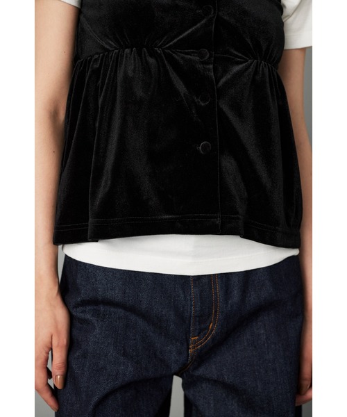HeRIN.CYE（ヘリンドットサイ）の「velour bare top　　ベロアベアトップ（チューブトップ・レディース・ブラック・FREE）」の7枚目の写真
