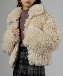【MAISON BREEZE reveur】再入荷!プードルボア 2wayカラーショートジャケット XNN