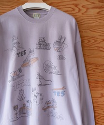 The Endless Summer | 【WEB / FLAG SHOP限定】TES HAND PAINT LONG SLEEVE T /オーバーサイズ・ビッグシルエット・ロンT(Tシャツ/カットソー)