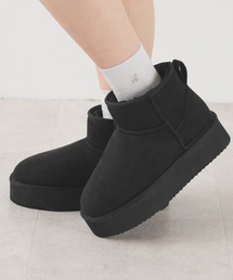 Honeys（ハニーズ）の「厚底フェイクムートンブーツ（ブーツ）」