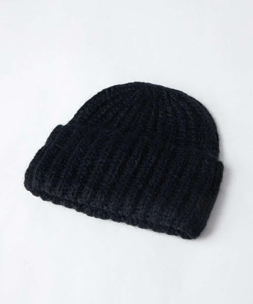 FRATELLI TALLI(フラテリタリ)の「FRATELLI TALLI フラテリータリー モヘヤニット 帽(ニットキャップ/ビーニー・レディース・モカ/ライトグレー/ブラック・FREE)」の7枚目の写真