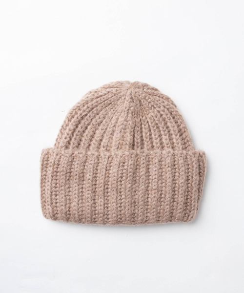 FRATELLI TALLI(フラテリタリ)の「FRATELLI TALLI フラテリータリー モヘヤニット 帽(ニットキャップ/ビーニー・レディース・モカ/ライトグレー/ブラック・FREE)」の13枚目の写真