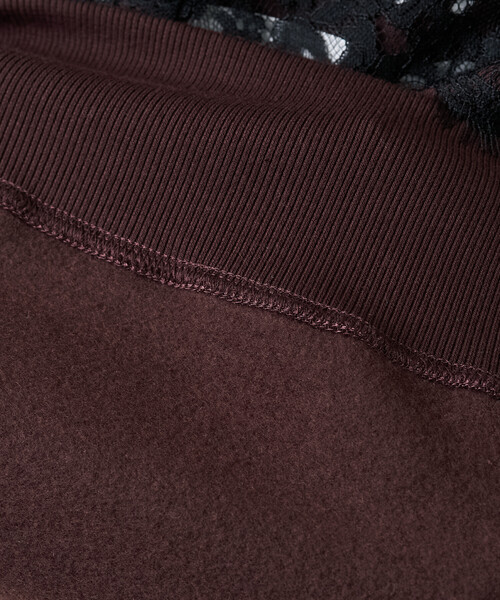 セール】限定展開 裏起毛 ロゴ レース スウェット プルオーバー