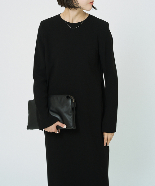 追加》ダブルクロスミニマルロングドレス 2（ワンピース）｜HARDY NOIR